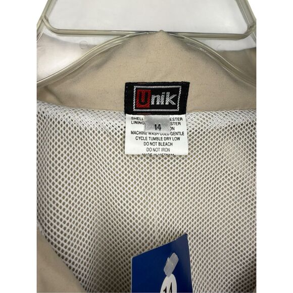 Unik Boys 14 Tracksuit Matching Set Zip Up Jacket & Pants Navy Blue & Tan NEW - Picture 4 of 9